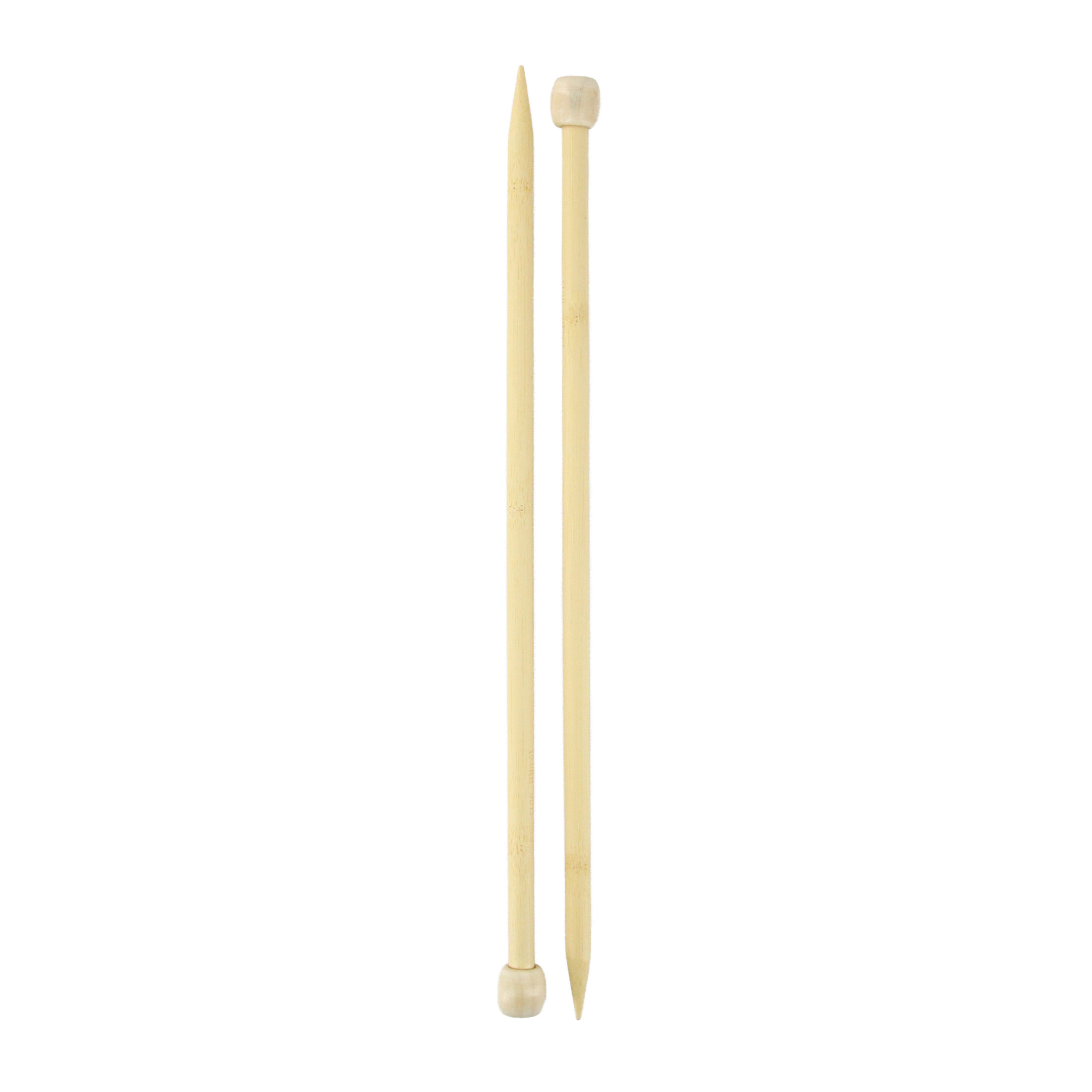 LOVE KNITTING Aiguilles à tricoter droites en bambou, 35 cm (14 po), 10 mm (US 15)
