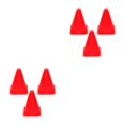 thumbnail image 3 of maskred 3pack/lot Soccer Training Cones For Road Safety - Highway Reflective Red 23cm 2Set, 3 of 6