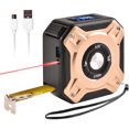 thumbnail image 1 of Harpily 2 In 1 Digital Tape Measure | 130Ft/40M Distance Meter Display On Backlit Lcd Screen with 16Ft/5M Autolock Measuring Tape | Ft/Inch/Fractions/M/Mm A Multi-Color, 1 of 8