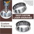 thumbnail image 2 of ORUYROP Men Vintage Celtic Rings, Can Engrave, Stainless Steel/Gold Plated/Black (Send Gift Box), 2 of 7