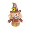 thumbnail image 1 of Épouvantail Avec Un Long Chapeau En Peluche Sur Pied, 1 of 3