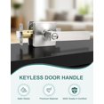 thumbnail image 2 of Brushed Nickel Door Handles Nickel Door Lever Privacy Use Door Lock Set Interior Bathroom/Bedroom Door Handle Satin Nickel Reversible for Left Right Sided Doors, 2 of 8