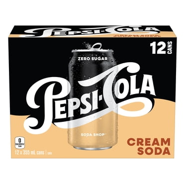 Pepsi Cola Zero Sugar Soda Shop Cream Soda 12x 355 ml, Cans