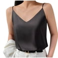 thumbnail image 1 of Timegard Womens Camisole Tops Spaghetti Strap V Neck Sleeveless Tank Tops Solid Color Comfy Shirts, 1 of 5