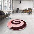 thumbnail image 4 of Ahgly Tapis d'Intérieur Lavable en Machine Carré Transitionnel Rose, 8 Pieds Carré, 4 of 7