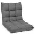 thumbnail image 1 of Costway Chaise de Sol Réglable à 14 Positions, Chaise Longue de Jeu Paresseuse Pliable, Gris, 1 of 10
