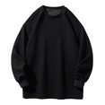 thumbnail image 1 of Yuyuzo Chandails Grande Taille pour Hommes Col Rond Décontracté Automne Manches Longues Doux Chandail Ample, 1 of 7