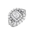 thumbnail image 1 of Bague de Mariage pour Femme en Argent Sterling 925 avec Moissanite en Forme de Coussin 6x4 mm, 1 of 4
