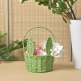 thumbnail image 4 of Lksixu Easter Baskets for Kids, Small Rattan Woven Easter Bunny Basket with Handle, Portable Lightweight Easter Eggs Hunting Basket Rustic Farmhouse Decorative Flower Basket Spring Decor for Home, 4 of 9