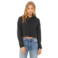 thumbnail image 1 of Ladies' Cropped Fleece Hoodie - DARK GRY HEATHER - XL, 1 of 3