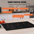 thumbnail image 2 of VEVOR Built in Electric Stove Top, 30.3 x 20.5 inch 5 Burners, 240V Glass Radiant Cooktop with Sensor Touch Control, Timer & Child Lock Included, 9 Power Levels for Simmer Steam Slow Cook Fry, 2 of 9