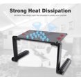 thumbnail image 2 of Laptop Table Stand Adjustable Riser with Mouse Pad and Fan Fully Ergonomic Mount Ultrabook Notebook Light Weight Aluminum Bed Tray, 2 of 10