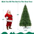 thumbnail image 3 of Gymax 9 ft Unlit Artificial Christmas Tree Hinged Spruce Xmas Tree w/ Metal Stand, 3 of 10