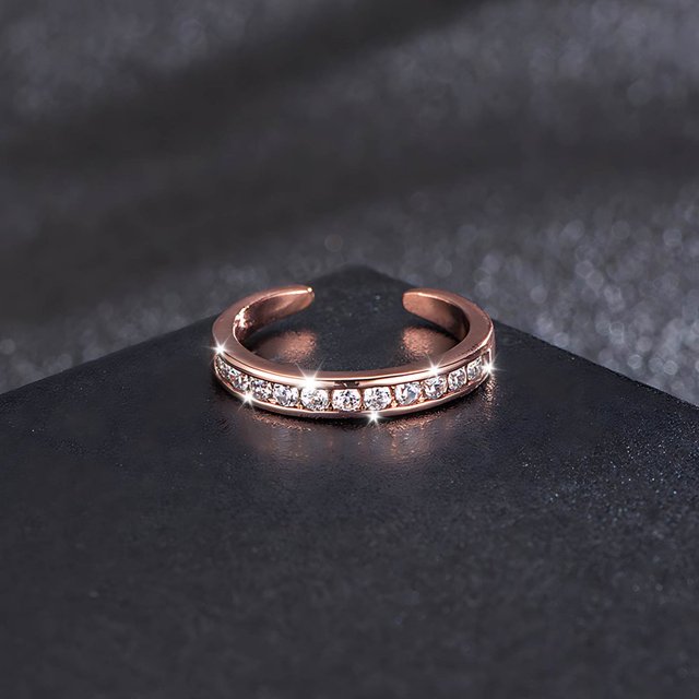 CHOK Reduced Price Toe Rings for Women Adjusted Zirconia Ring Toe Rings Set Beach Foot Jewelry for Summer Stylish Open Toe Joint Tail Rings Reduced Price