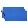 thumbnail image 1 of Unique Bargains Waterproof Zipper File Bags, A6 Document Holders for Office, Blue 3 Pack, 1 of 6