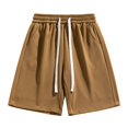 thumbnail image 1 of EOYWHK Mens Gym Shorts Elastic Waist Workout Shorts Drawstring Loose Wide-Leg Half Length Lounge Trouser ,S-3XL, 1 of 5