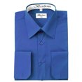 thumbnail image 1 of BERLIONI MEN'S CONVERTIBLE CUFF SOLID DRESS SHIRT-FRENCH BLUE-2XL sleeve 36/37, 1 of 1
