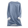 thumbnail image 4 of Hauts Chauds pour Femmes Mode de Noël Impression Manches Régulières Hiver Ample Vacances Décontracté Col Rond Chemise Hauts Tenues de Vacances pour Femmes en Solde, 4 of 4