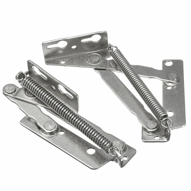 Lefu 2pcs/set 80 Degree Sprung Hinges Cabinet Door Lift Up Stay Flap Top Support Tool