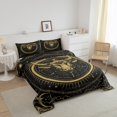 thumbnail image 2 of Ensemble de Literie Signe du Zodiaque Taureau Thème Constellation, Ensemble de Couette Format Simple, Style Bohème Occidental Exotique, Ensembles de Couette 12 Horoscopes Astrologie, Insert de Couette Bohème Soleil et Lune Ciel Étoilé Galaxie Courtepointe, 2 of 5