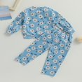 thumbnail image 2 of Baby Boys 2PCS Pants Sets Long Sleeve Round Neck Sweatshirt Tops Solid Color Pants Sets, 2 of 7