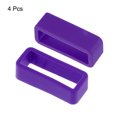 thumbnail image 3 of Unique Bargains Watch Band Strap Loops Silicone for 19mm Width Watch Band, Purple 4 Pack, 3 of 5