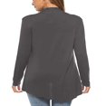 thumbnail image 3 of Cardigan Femme Couleur Unie Manches Longues Tricot, 3 of 5