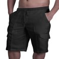 thumbnail image 1 of Solid Color Cargo Pants for Men‘s Summer Style  Slim Fit Casual Shorts, 1 of 5