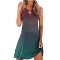 thumbnail image 1 of Besolor Robe à Paillettes pour Femmes 2024 Tendance à Encolure Goutte d'Eau Robe d'Été Scintillante Ligne A Fluide Plage Fête Mini Robes d'Été, 1 of 5