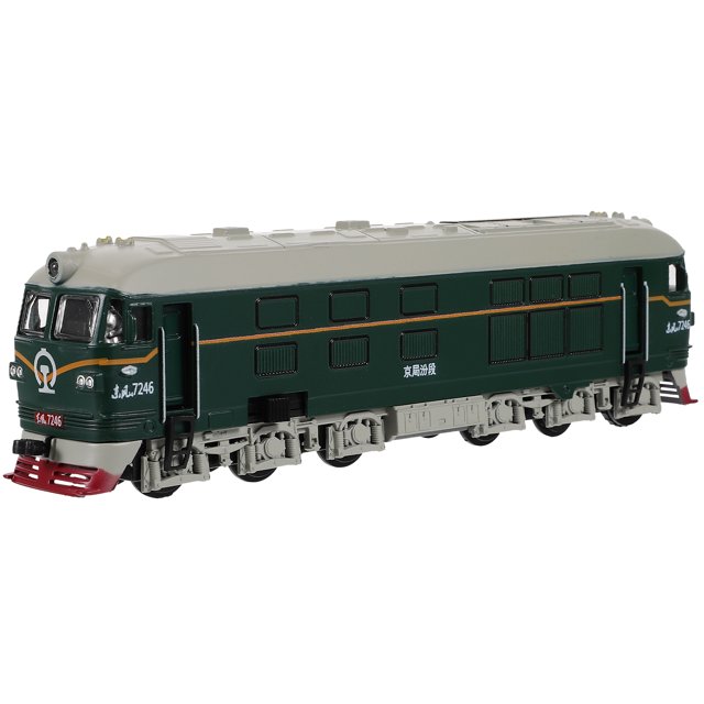 Shisuyan Modèle de Locomotive en Alliage, Lumière, Retour au Modèle Classique en Peau Verte, Train, Voiture Jouet pour Enfants (Vert)