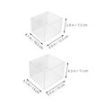 TABLZONE 2Pcs Small Clear Plastic Aquarium Tank for Betta Fish Home and ...