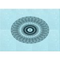 thumbnail image 1 of Ahgly Company Machine Washable Indoor Rectangle Transitional Electric Blue Area Rugs, 7' x 10', 1 of 7