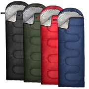 10 Pack Bulk Wholesale of Cold Weather Hooded Sleeping Bags for Adults, Kids, Homeless, Camping, Indoors, Outdoors in Black, Navy Blue, Forest Green, Red - 71"L x 30"W