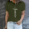 thumbnail image 1 of EGNMCR Easter Chemises pour Femmes Chemises Imprimé Easter Mode Printemps et Été pour Femmes Motif Imprimé Easter Col Rond T-shirt à Manches Courtes Haut/chemise T-shirt pour Femmes, 1 of 7