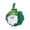 Green Santa, variant on HCBY Christmas Themed Bath Shower Loofah Sponge Pouf - Santa, Snowman, Elk Pattern with Hanging Loop for Holiday Bath Time & Festive Bathroom Deco