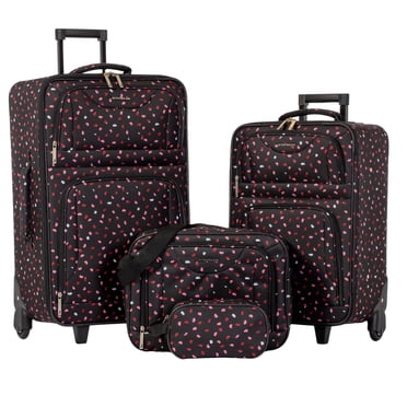 Jetstream Atlantic Softside 4 Piece Luggage Set, Rolling Suitcase Set: 25 Inch Checked Luggage, Carry On Suitcase, Tote Bag & Toiletry Kit