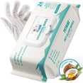 thumbnail image 1 of PETRIBE Dog Wipes Cleaning Deodorizing Glove Wipes for Dogs & Cats, 24 pcs, Coconut Scent, Hypoallergenic Hydrating & Nourish Fur Pet Grooming Glove Wipes, Daily Care & Traveling, 1 of 8