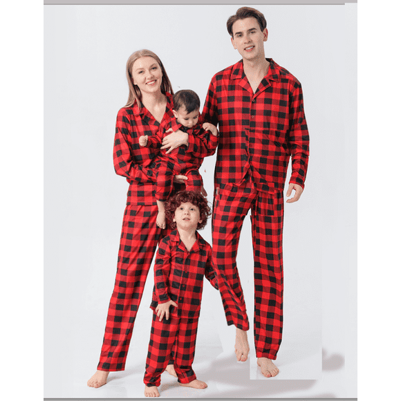 Holiday Christmas Matching Family Pajamas Classic Buffalo Check