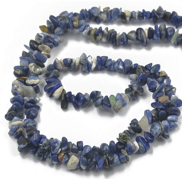 stanreset Natural Stone Freeform Chips Loose gemstone chip bead Gemstone Beads Strand 34" Sodalite
