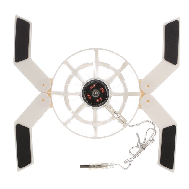 Amdohai Multifunctional Laptop Cooling Stand Portable Folding Cooling Fan USB Powered Radiator with Pads White