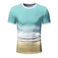 thumbnail image 2 of BOBOGOJP T-Shirt en Coton à Manches Courtes Col Rond (Marine,TG), 2 of 4