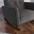 thumbnail image 4 of Dalston Tight Back Microfiber Indoor Nursery Rocking Chair in Dark Gray, 4 of 6