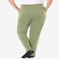 thumbnail image 3 of CHOK Plus Size 7-Day Knit Straight Leg Pant Stretch Elastic Waist Petite & Tall - 3X  Navy, 3 of 6