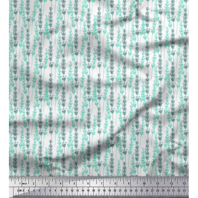 Soimoi Georgette Viscose Fabric Lavender Shirting Printed Craft Fabric by The Yard 42 Inch Wide