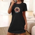 thumbnail image 2 of Birdeem Chemises de Nuit pour Femmes, Robe de Nuit Courte Surdimensionnée Imprimée Col Rond et Manches Courtes, 2 of 12