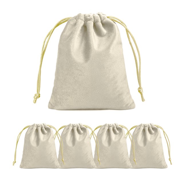 TOPTIE 50 PCS Microfiber Jewelry Bags, Drawstring Gift Wrap Bags with Ultra Soft Short Plush