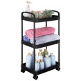 thumbnail image 1 of Rolling Cart Utility Cart 3 Tier Rolling Cart Under Desk Storage Bedside Cart Snack Cart Book Cart Organizer Cart, 1 of 8