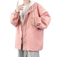thumbnail image 1 of Men Long Sleeve Autumn Winter Hooded Top Blouse Coat Jacket With Pockets, 1 of 6