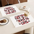 thumbnail image 2 of Danhjin Napperon Napperon Napperons de la Saint-Valentin Napperons Isolants Tapis de Tasse Tapis en Lin Tapis de Table Imprimés Napperons, 2 of 5