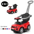 thumbnail image 4 of Costway Voiture Pousse-Pousse 3 en 1 pour Tout-Petit, Poussette, Voiture Glissante avec Musique, Rouge, 4 of 10